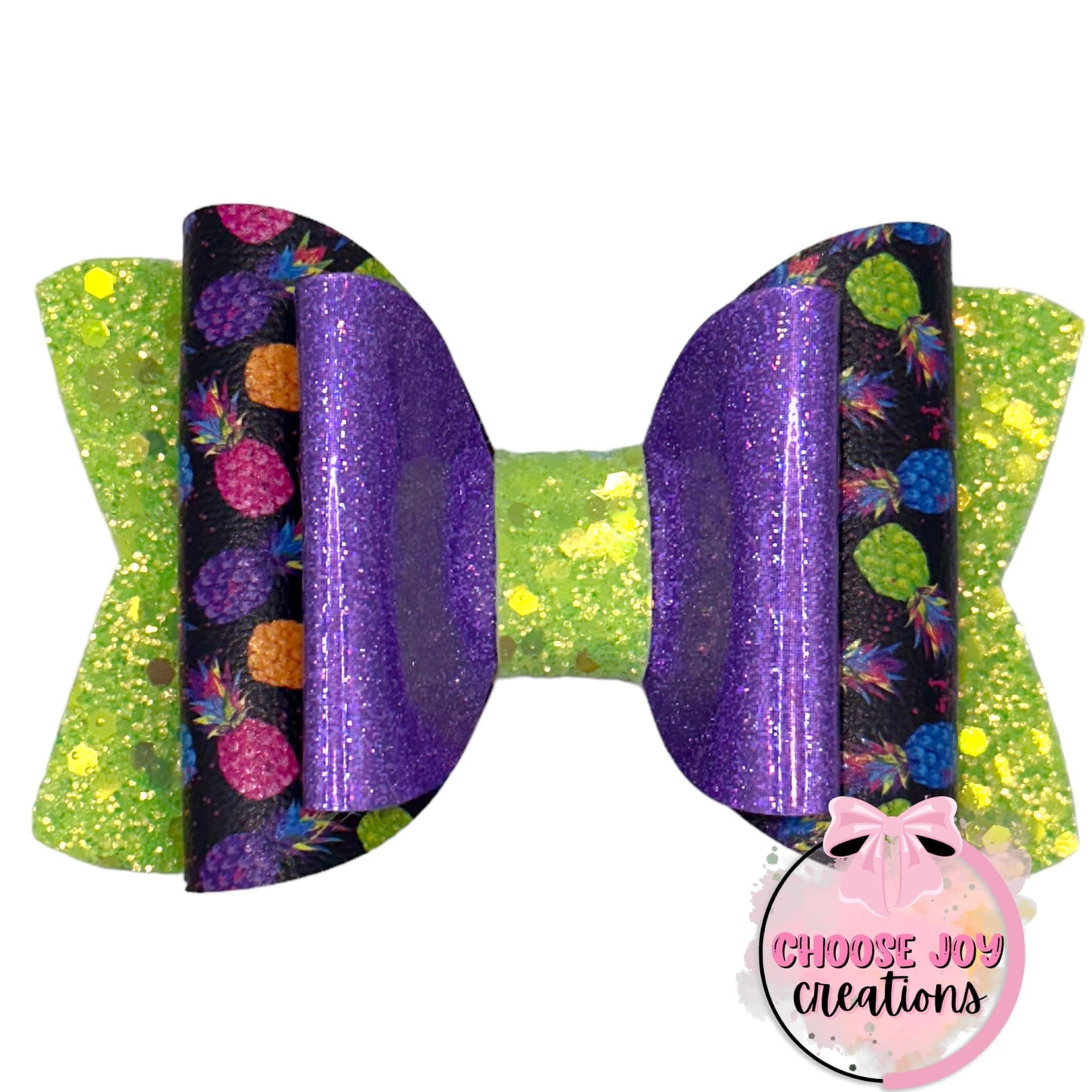 Tiny Party Pineapples Classic Bow Choose Joy Creations