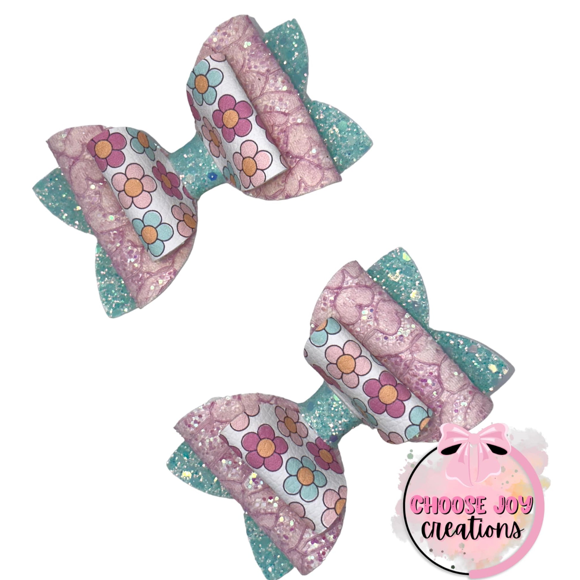 Pastel Daisies Classic Bow Choose Joy Creations