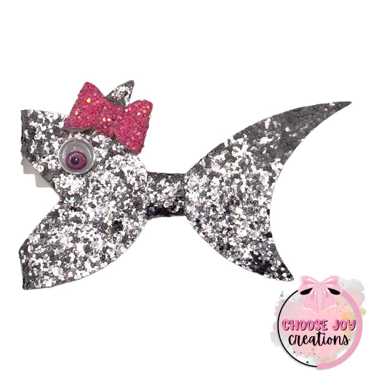 Silver Shark Bow Choose Joy Creations