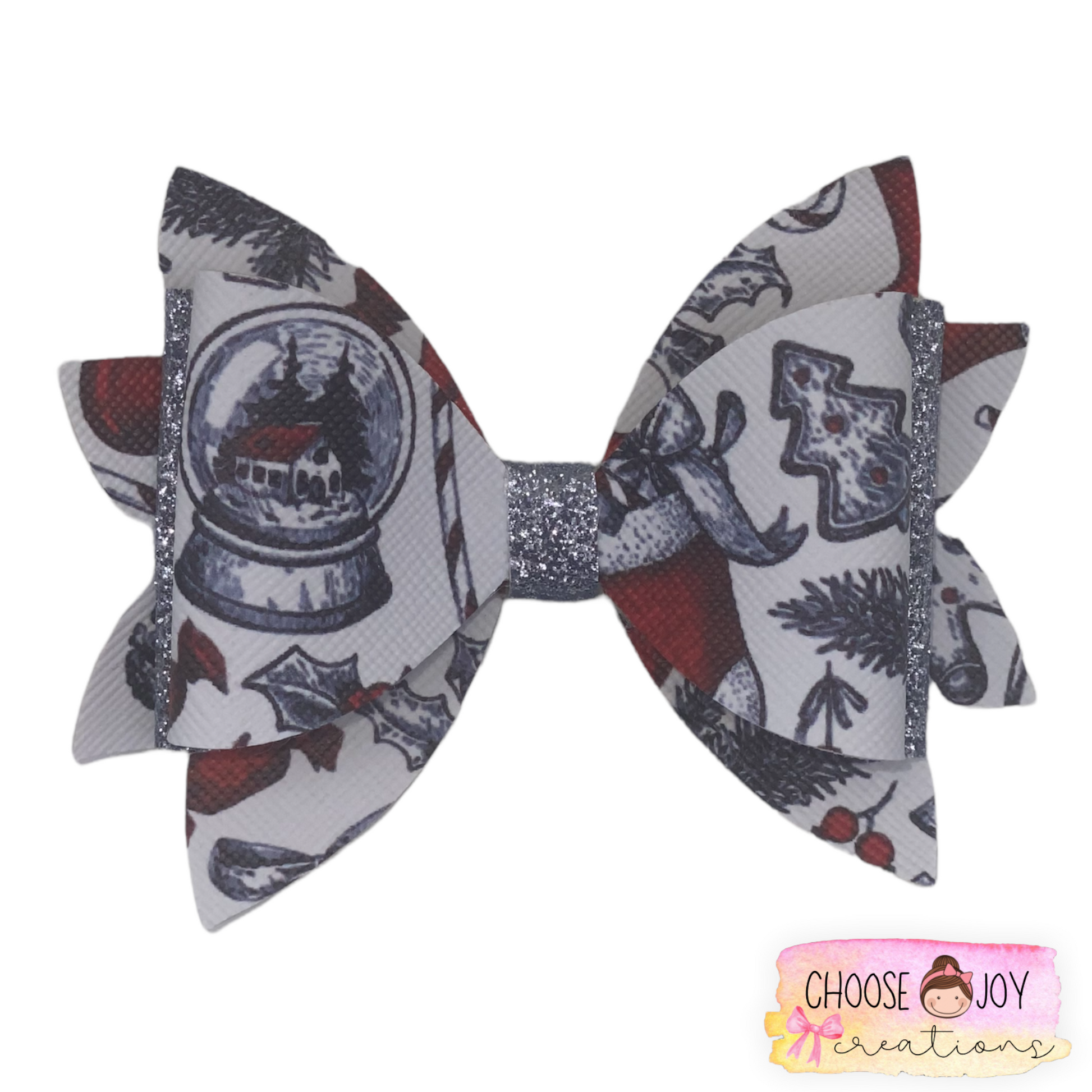 Christmas: Jasmine Bows 3.5" (+Options) Choose Joy Creations