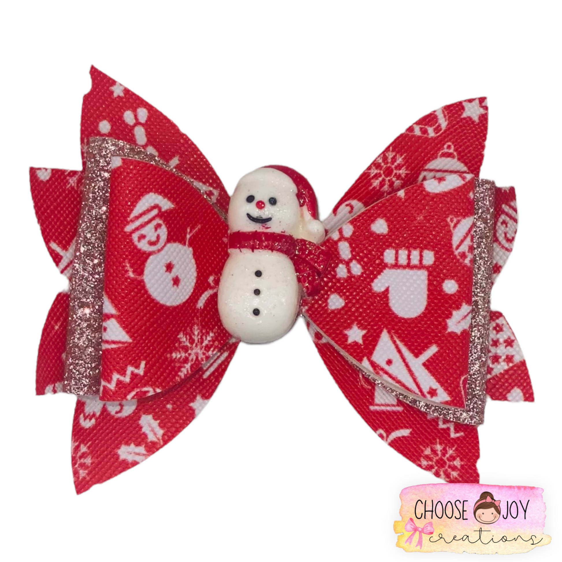 Christmas: Jasmine Bows 3.5" (+Options) Choose Joy Creations