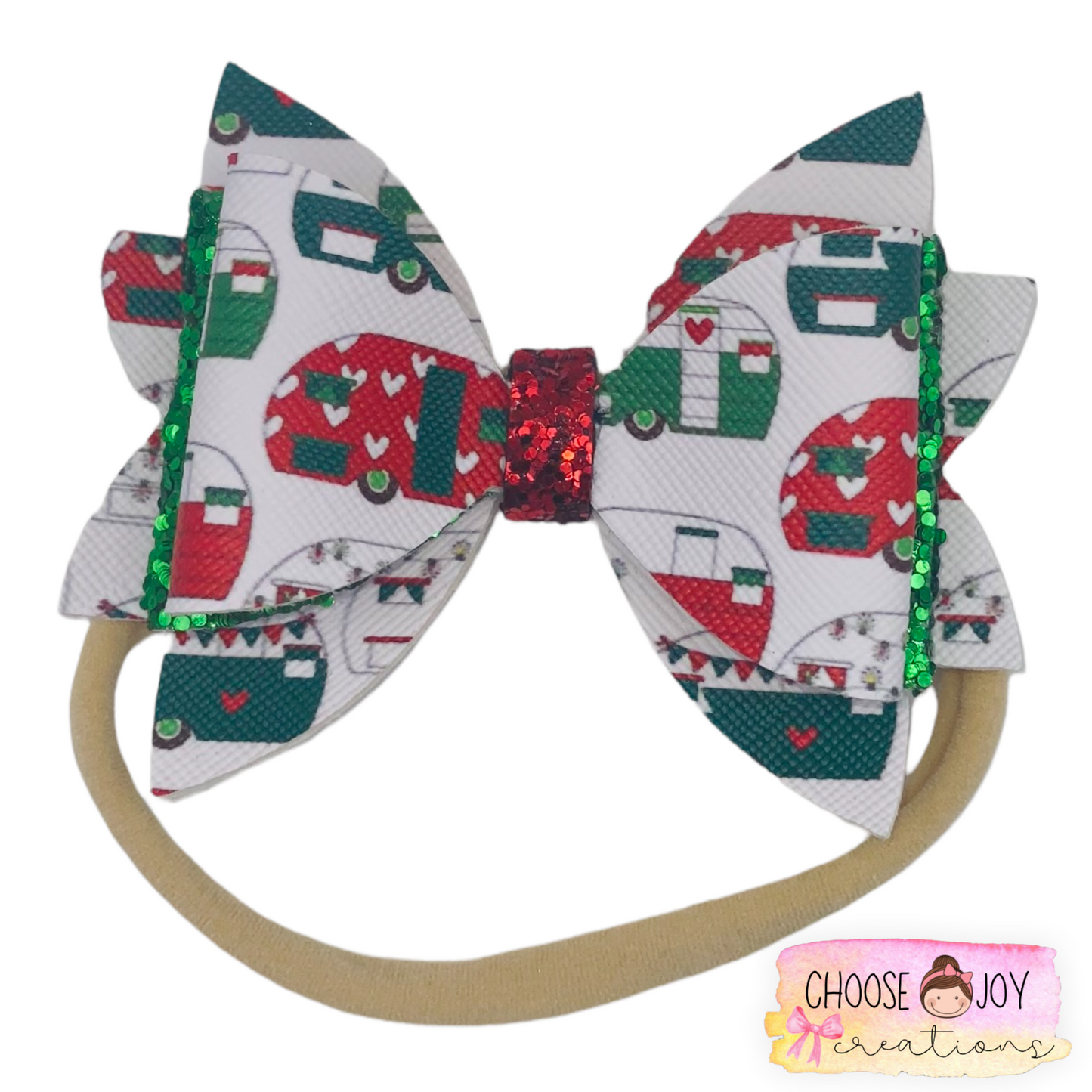 Christmas: Jasmine Bows 3.5" (+Options) Choose Joy Creations