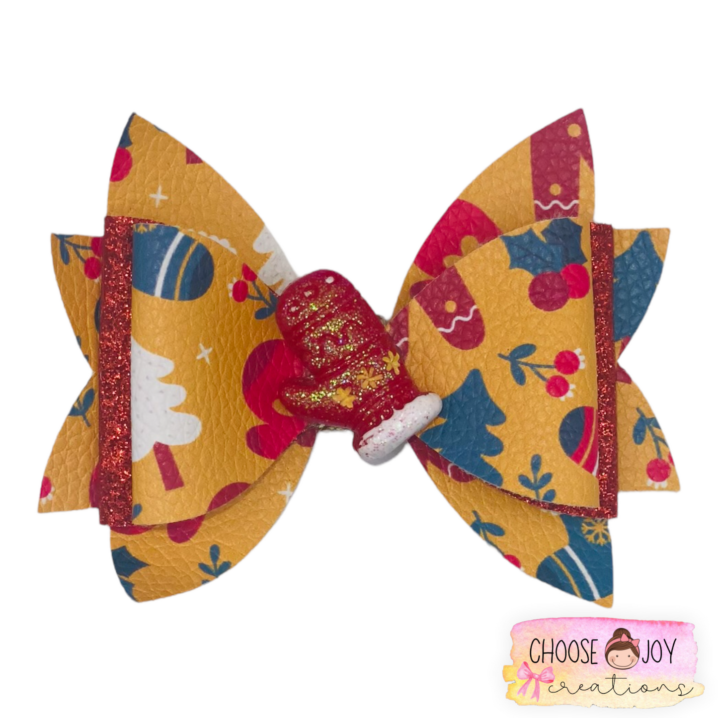 Christmas: Jasmine Bows 3.5" (+Options) Choose Joy Creations