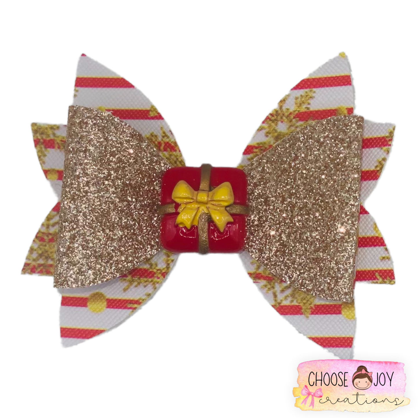 Christmas: Jasmine Bows 3.5" (+Options) Choose Joy Creations