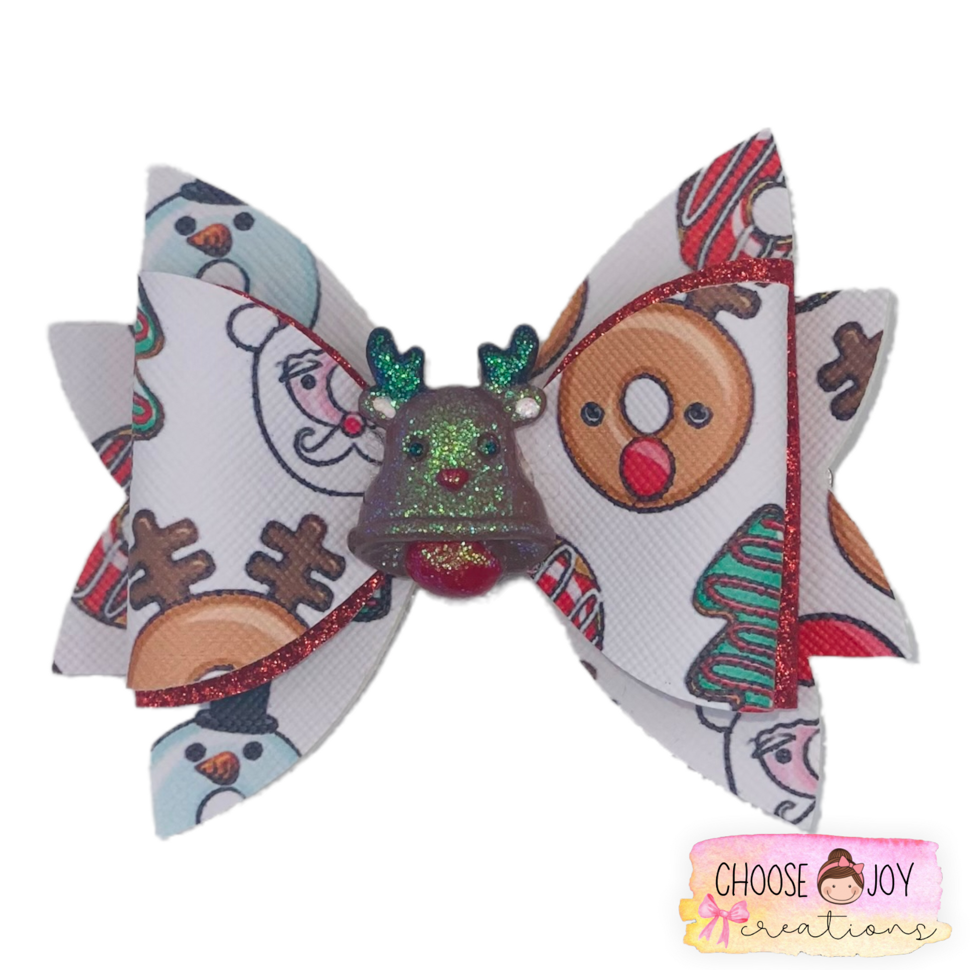 Christmas: Jasmine Bows 3.5" (+Options) Choose Joy Creations