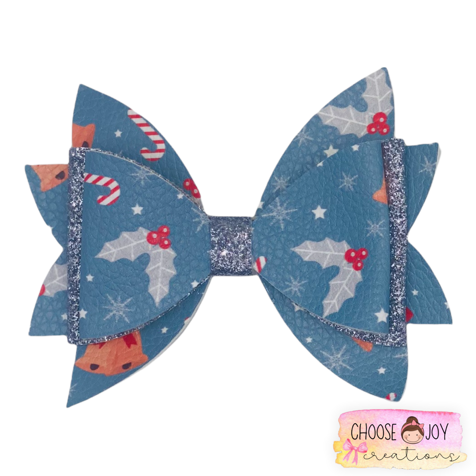 Christmas: Jasmine Bows 3.5" (+Options) Choose Joy Creations