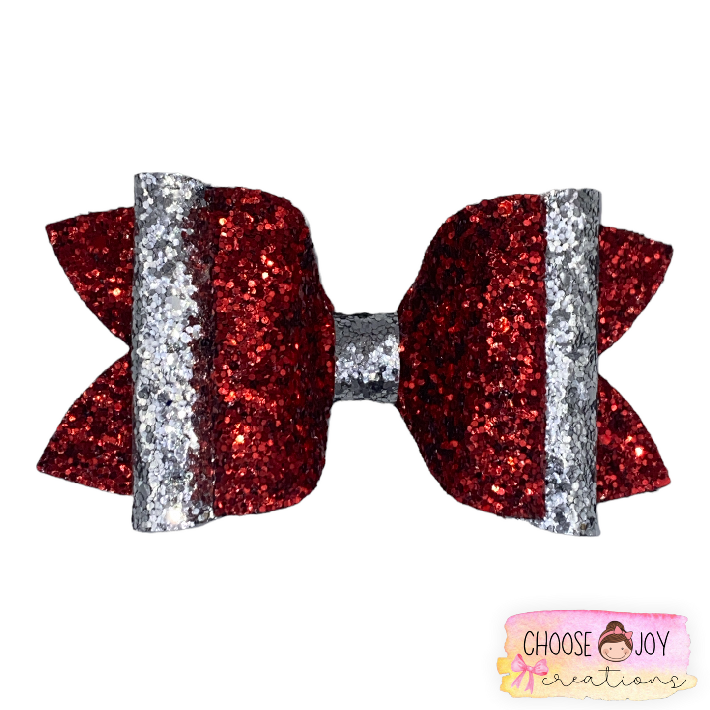 Glitter: School Spirit Classic Bows 3.5"-4.5" (+Options) Choose Joy Creations