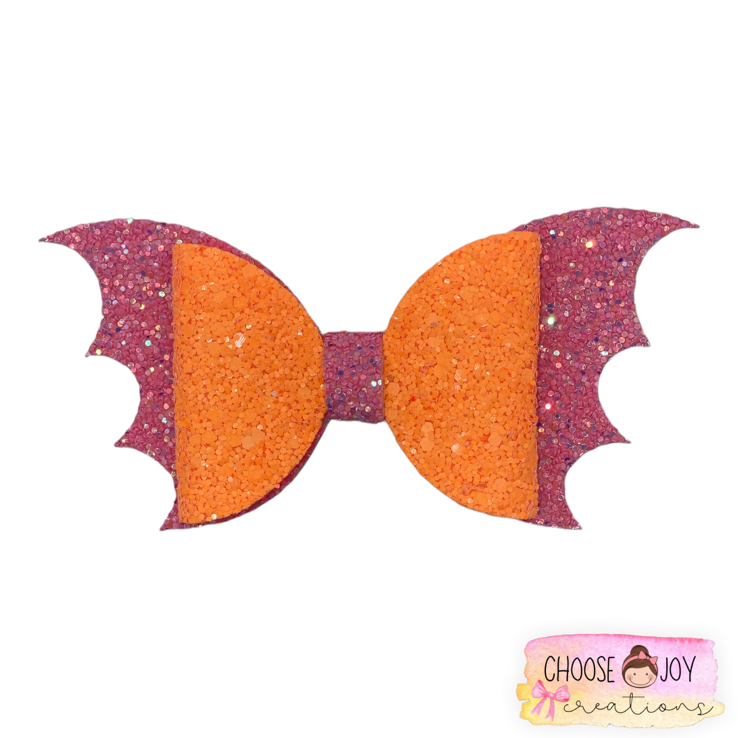 Halloween: Glitter Batwing Bows 3.5"-5" (+Options) Choose Joy Creations