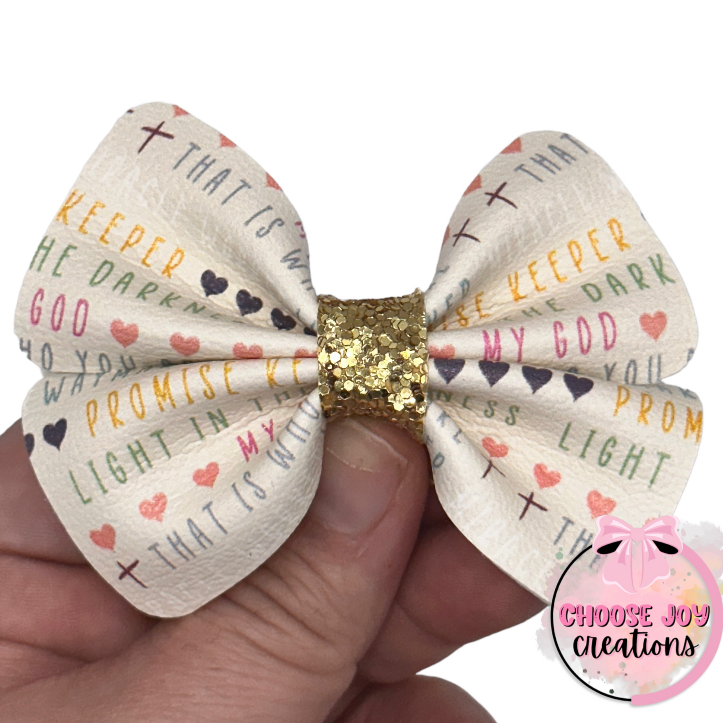 Religious: Waymaker Violet Bow 3.0" Choose Joy Creations