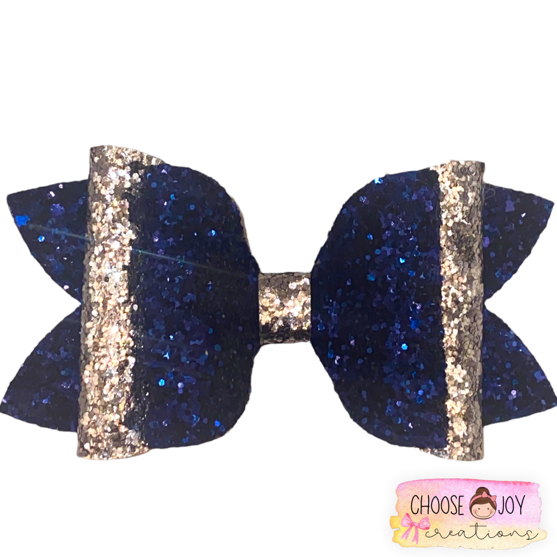 Glitter: School Spirit Classic Bows 3.5"-4.5" (+Options) Choose Joy Creations