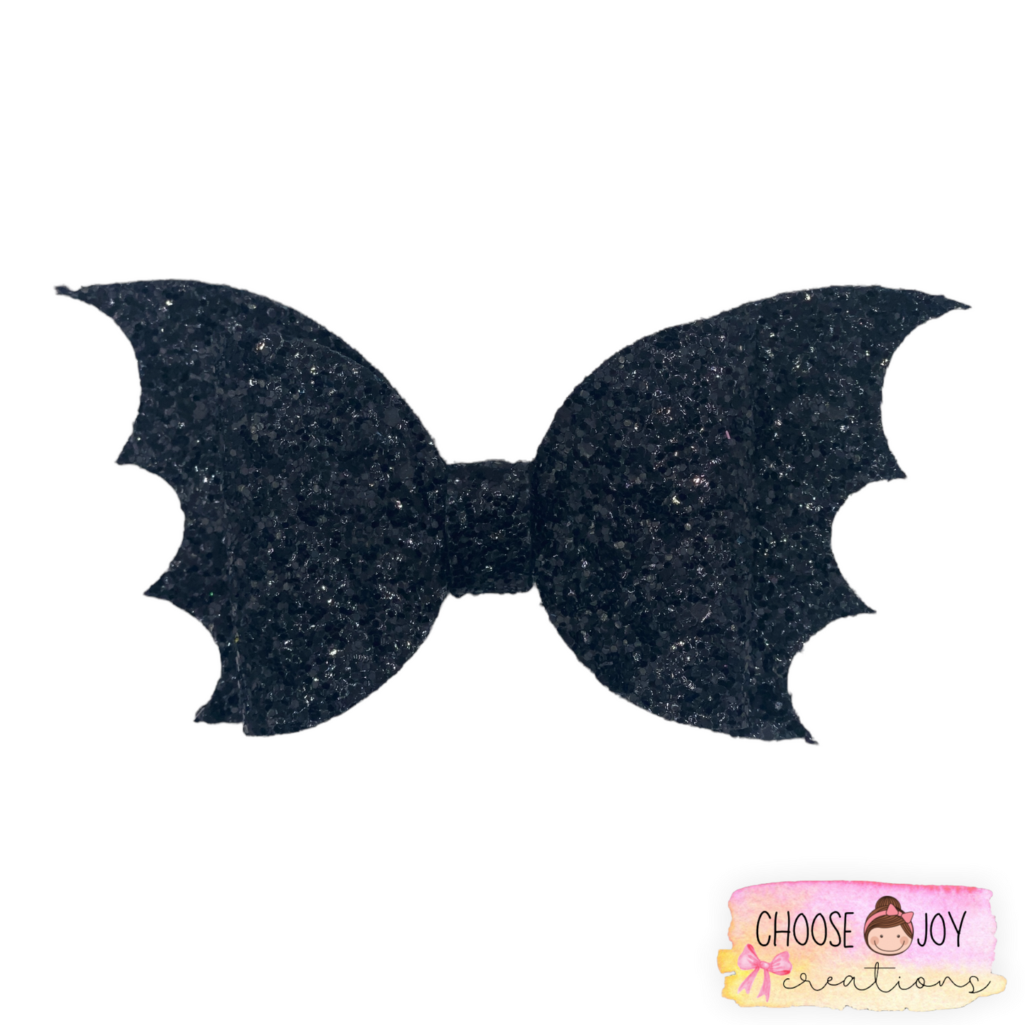 Halloween: Glitter Batwing Bows 3.5"-5" (+Options) Choose Joy Creations