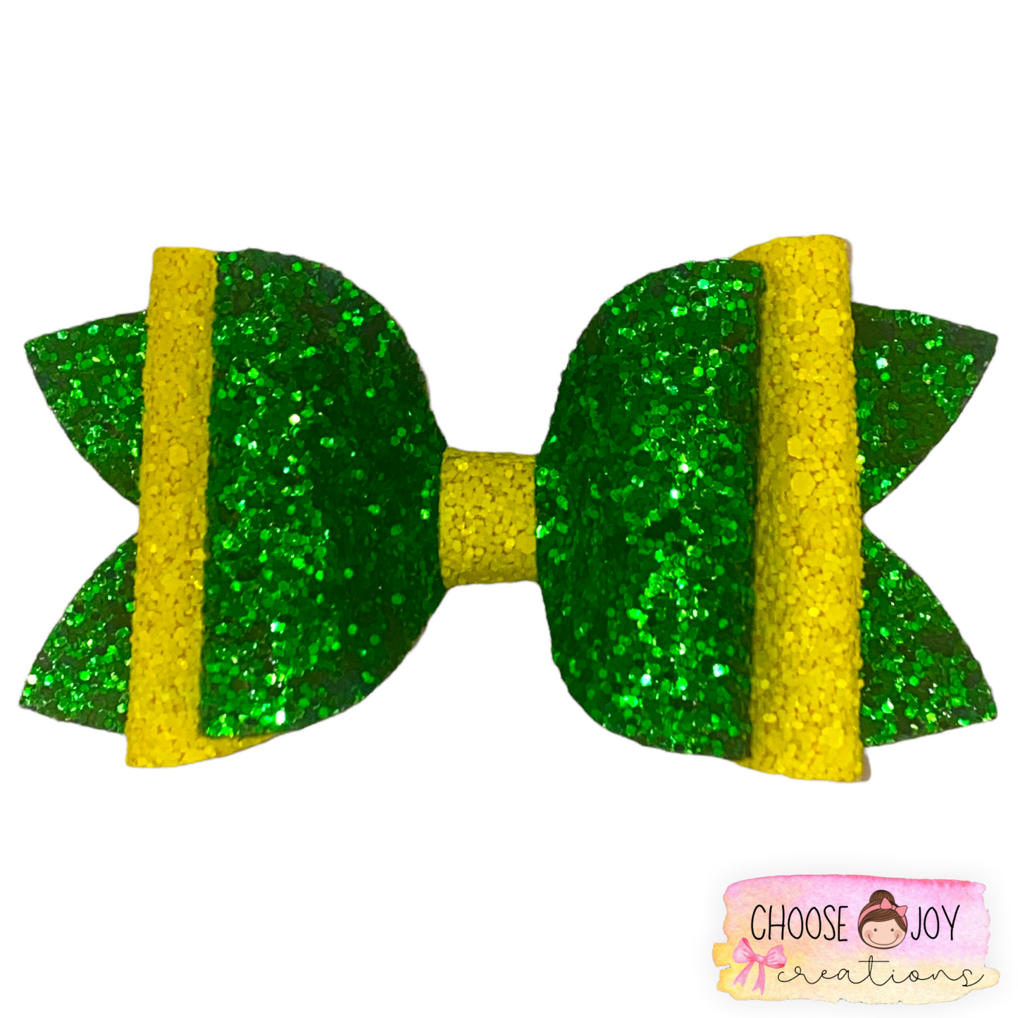 Glitter: School Spirit Classic Bows 3.5"-4.5" (+Options) Choose Joy Creations