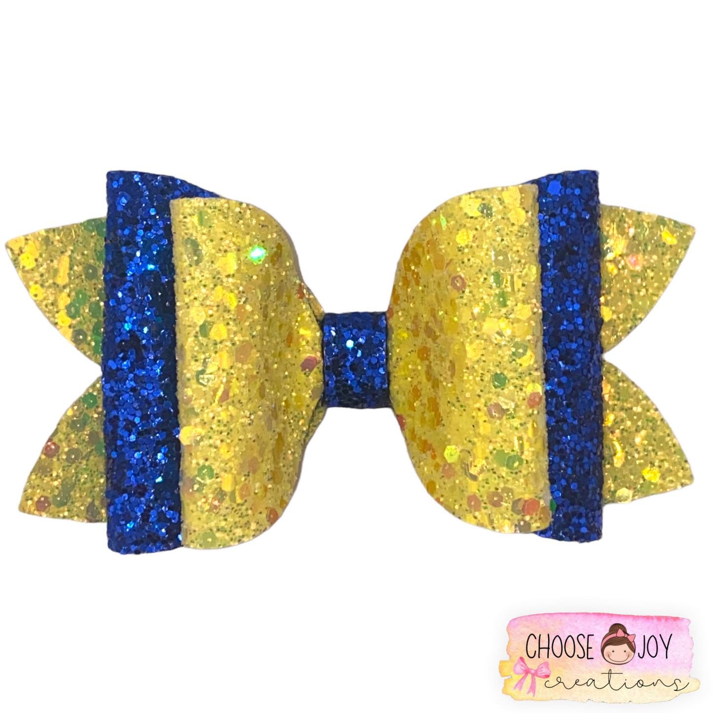 Glitter: School Spirit Classic Bows 3.5"-4.5" (+Options) Choose Joy Creations