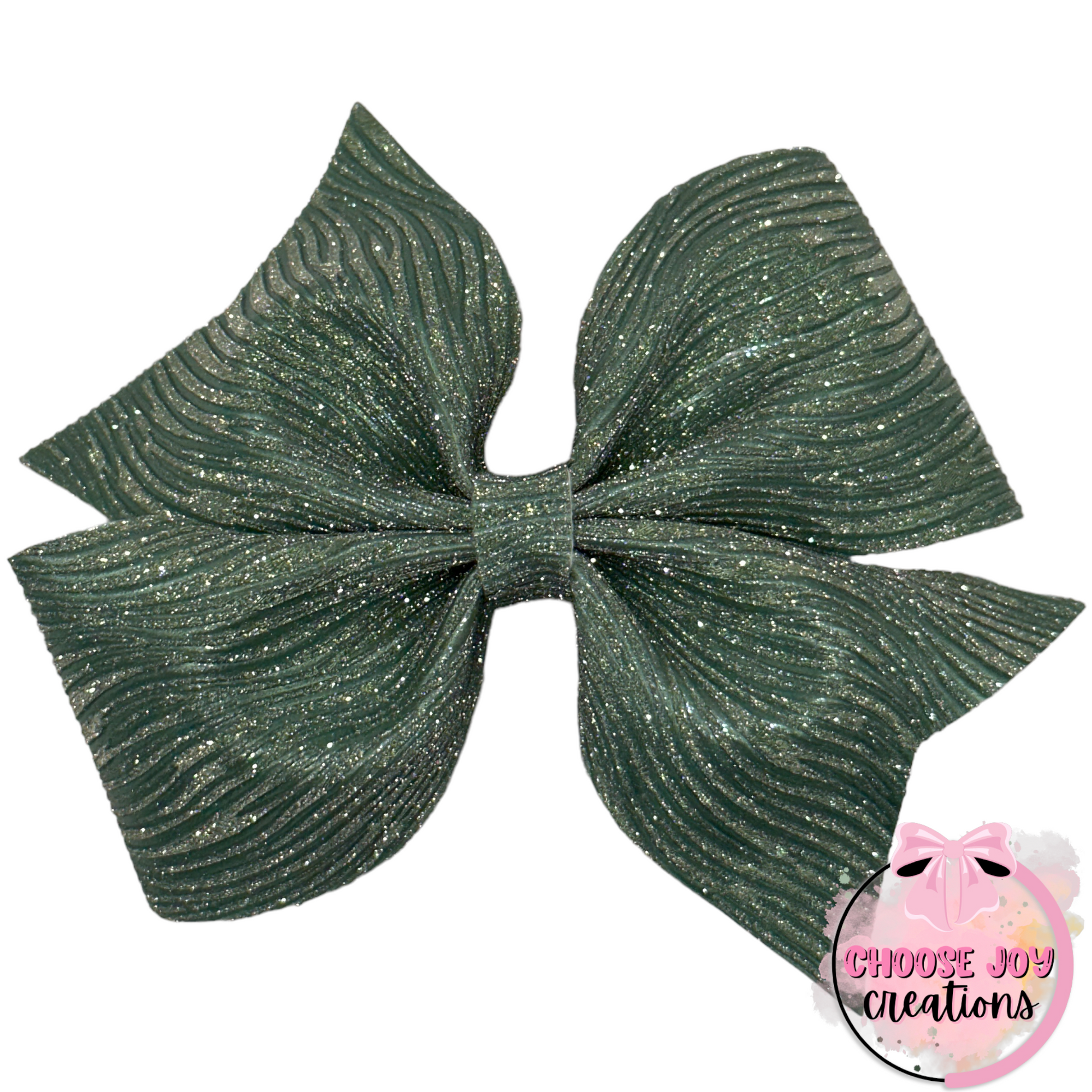 Glitter Wave: Sea Glass Larkin Bow 3.5"-5" Choose Joy Creations