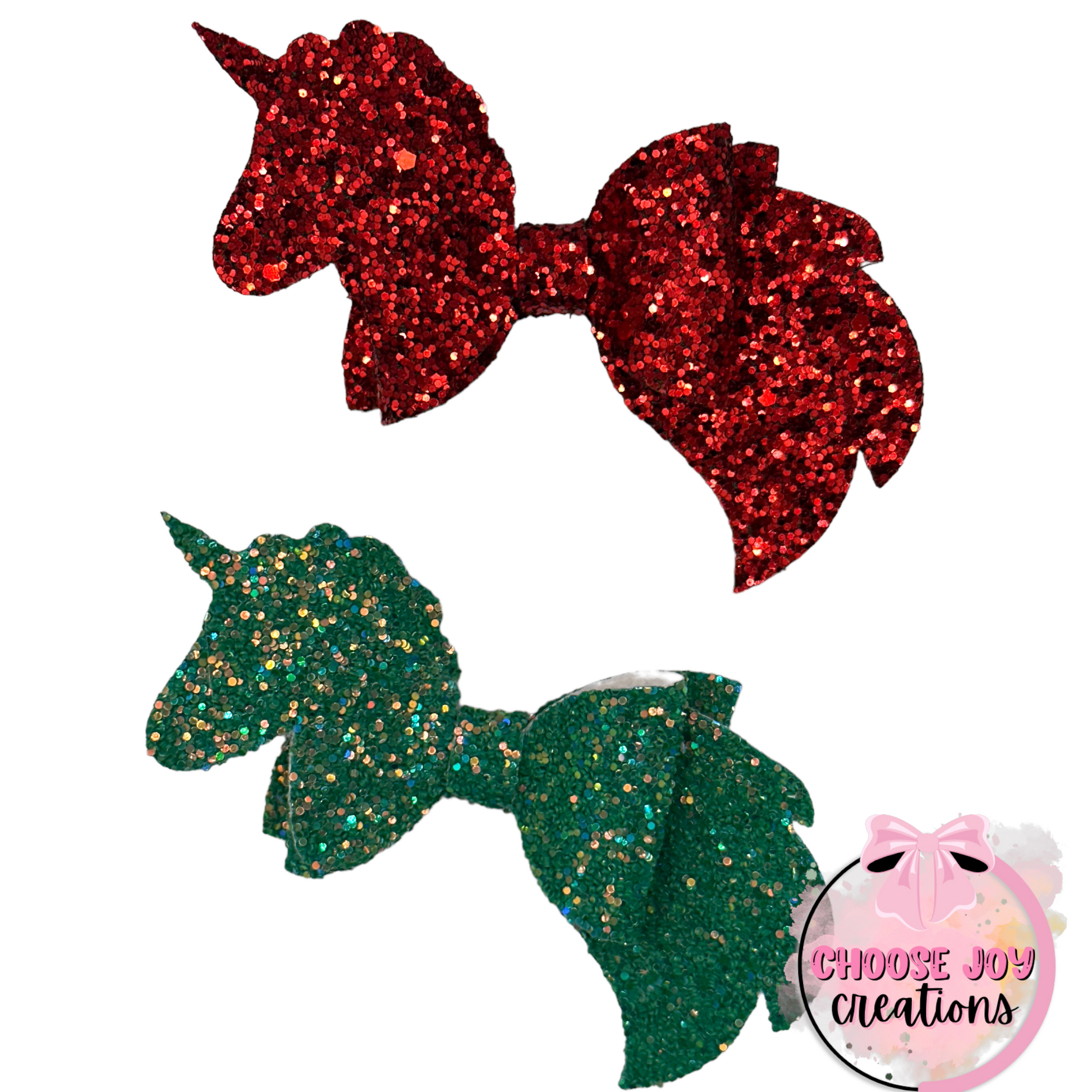 Christmas: Unicorn Mane Bows 4" (+Options) Choose Joy Creations