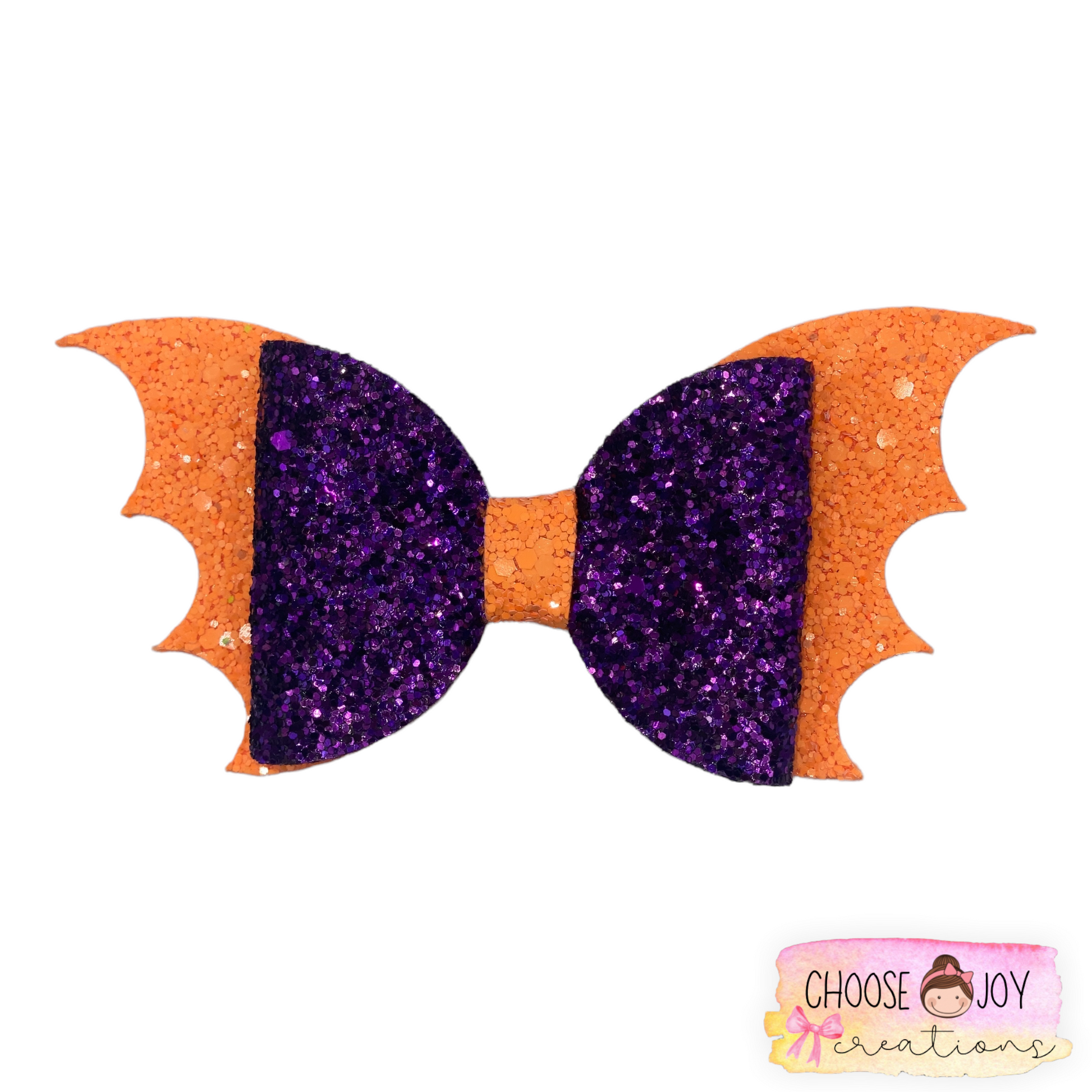 Halloween: Glitter Batwing Bows 3.5"-5" (+Options) Choose Joy Creations