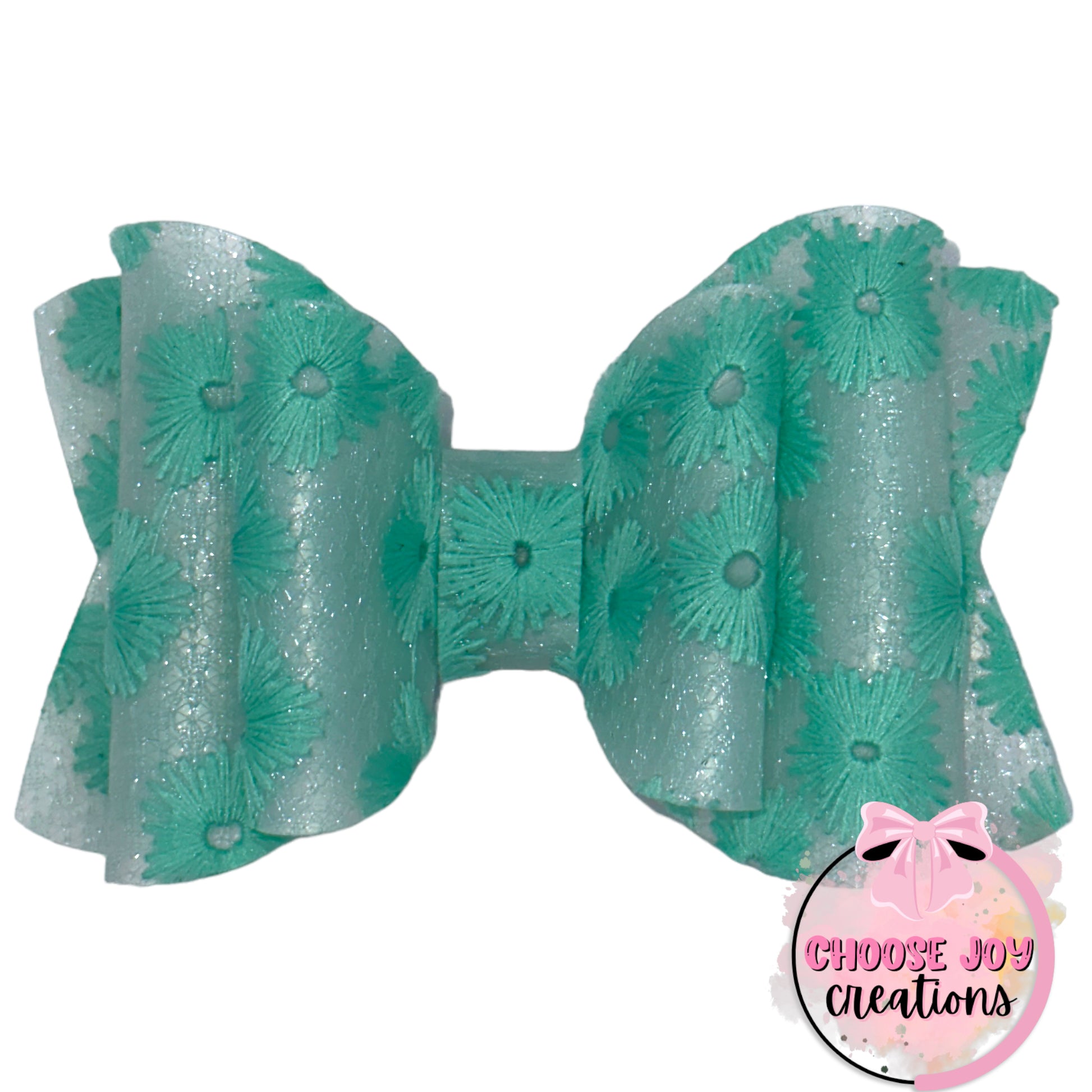 Embroidered Floral Jelly Classic Bows (+Options) Choose Joy Creations