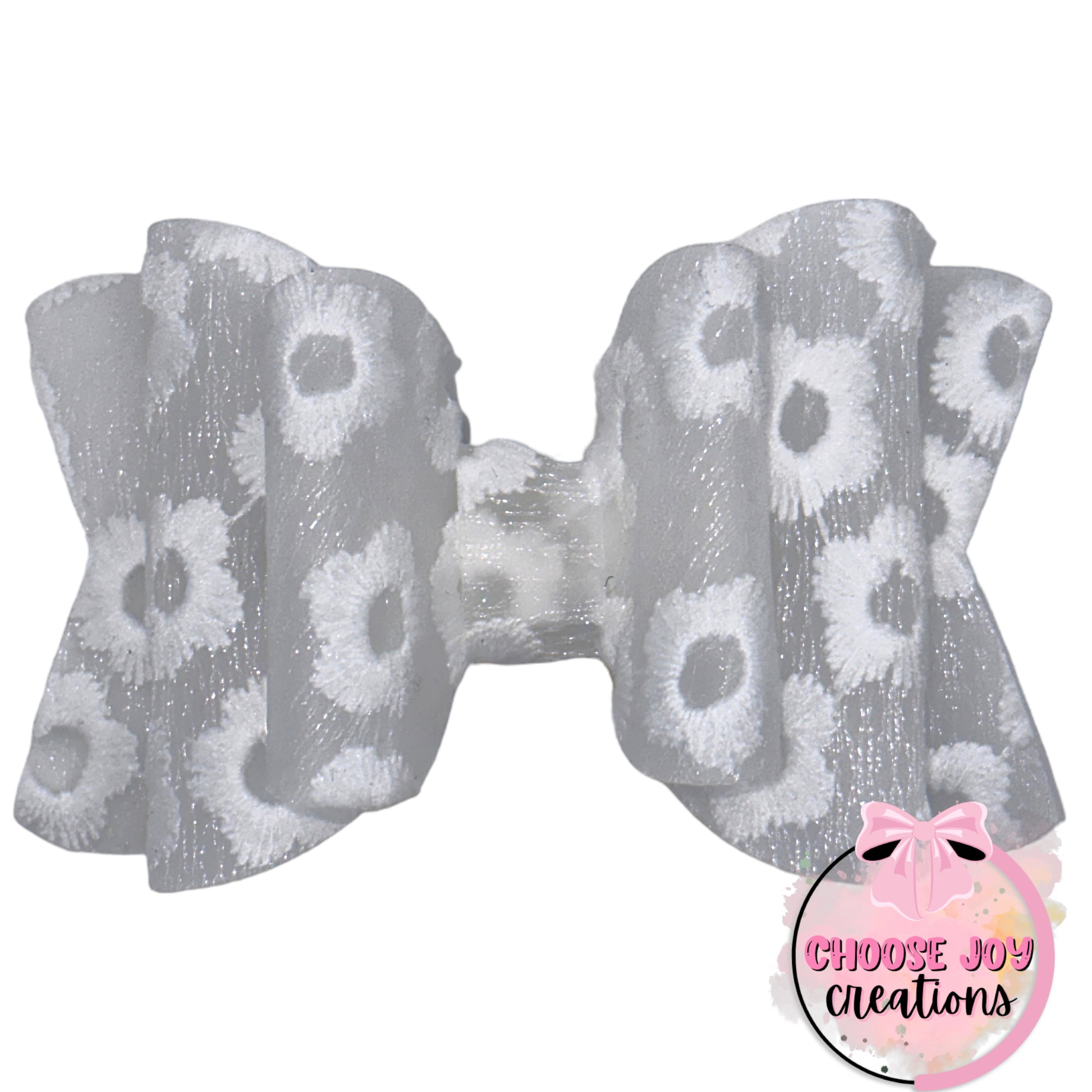 Embroidered Floral Jelly Classic Bows (+Options) Choose Joy Creations