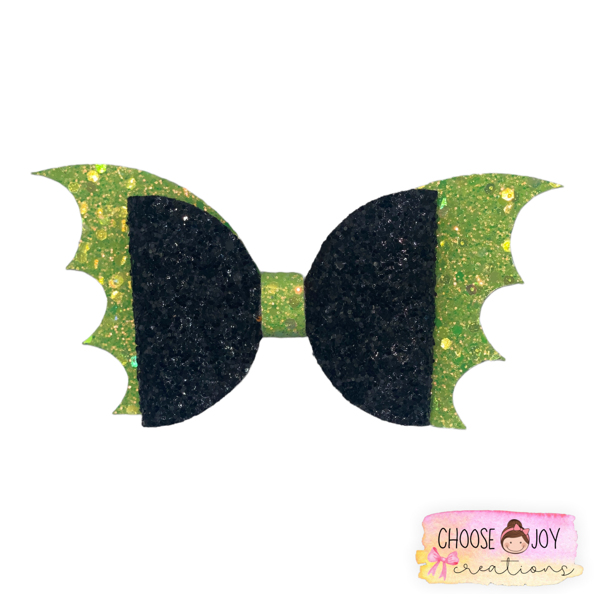 Halloween: Glitter Batwing Bows 3.5"-5" (+Options) Choose Joy Creations