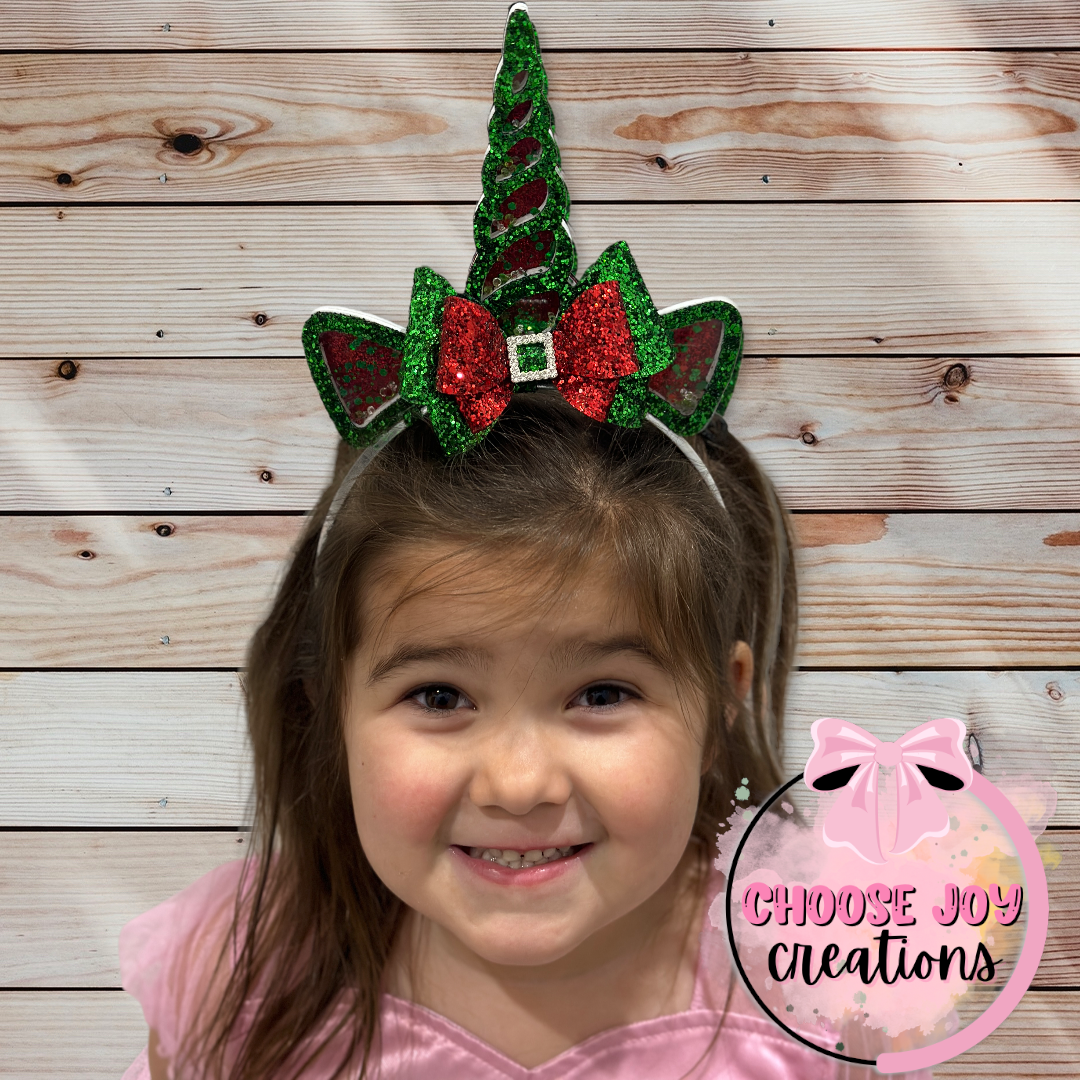 Christmas: Unicorn Horn Crown Choose Joy Creations