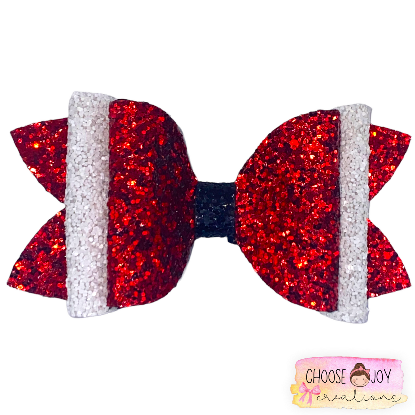 Glitter: School Spirit Classic Bows 3.5"-4.5" (+Options) Choose Joy Creations