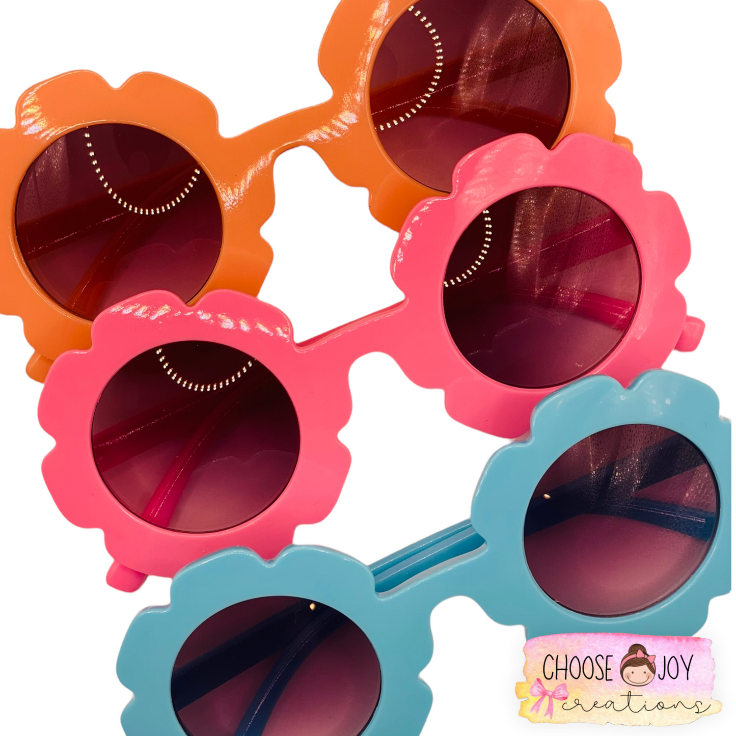 Sunglasses for Kids - Floral with Custom Name Choose Joy Creations