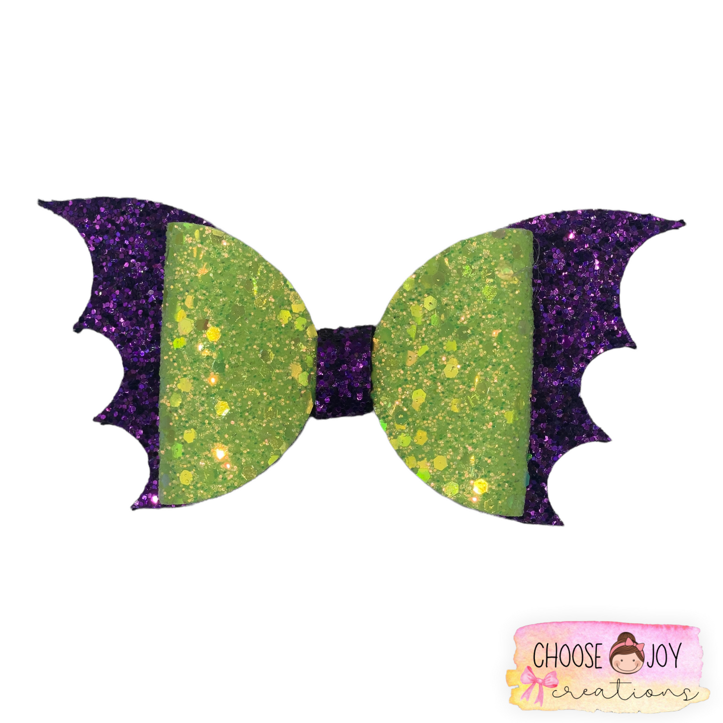 Halloween: Glitter Batwing Bows 3.5"-5" (+Options) Choose Joy Creations