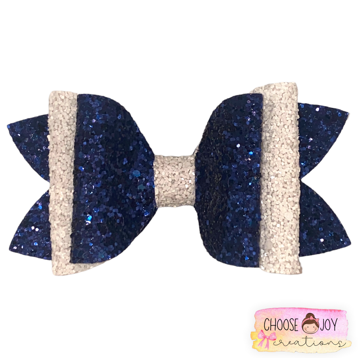 Glitter: School Spirit Classic Bows 3.5"-4.5" (+Options) Choose Joy Creations