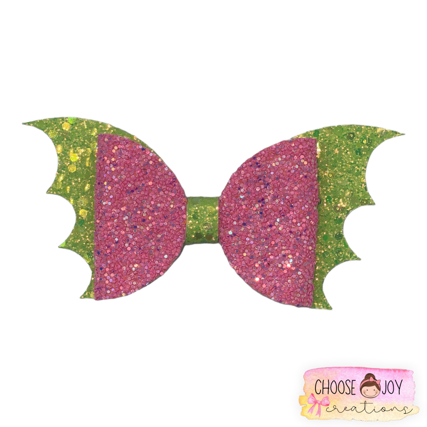 Halloween: Glitter Batwing Bows 3.5"-5" (+Options) Choose Joy Creations