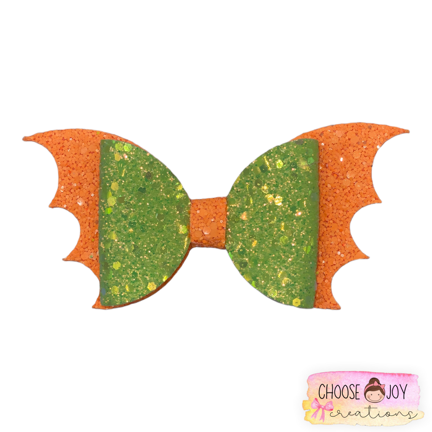 Halloween: Glitter Batwing Bows 3.5"-5" (+Options) Choose Joy Creations