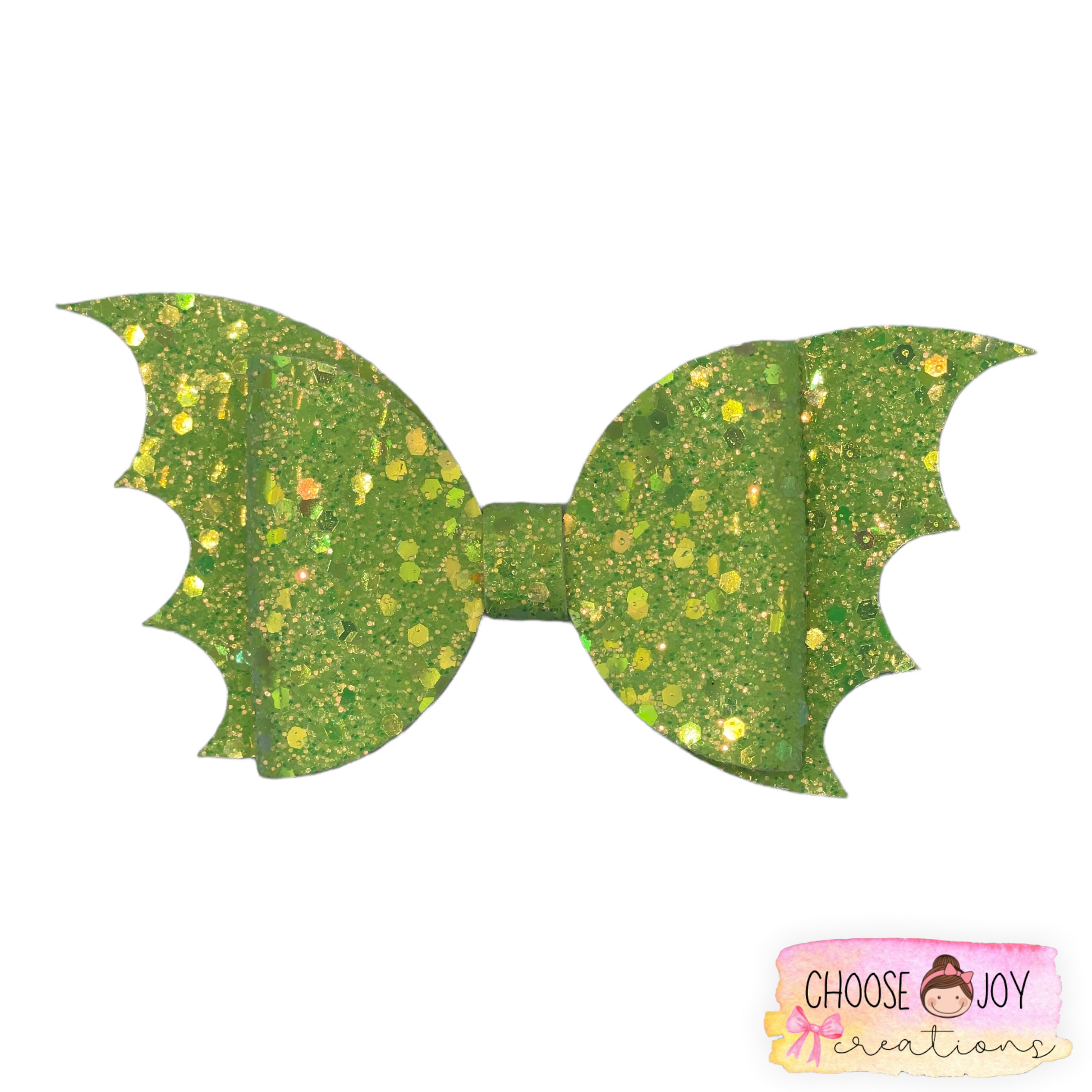 Halloween: Glitter Batwing Bows 3.5"-5" (+Options) Choose Joy Creations