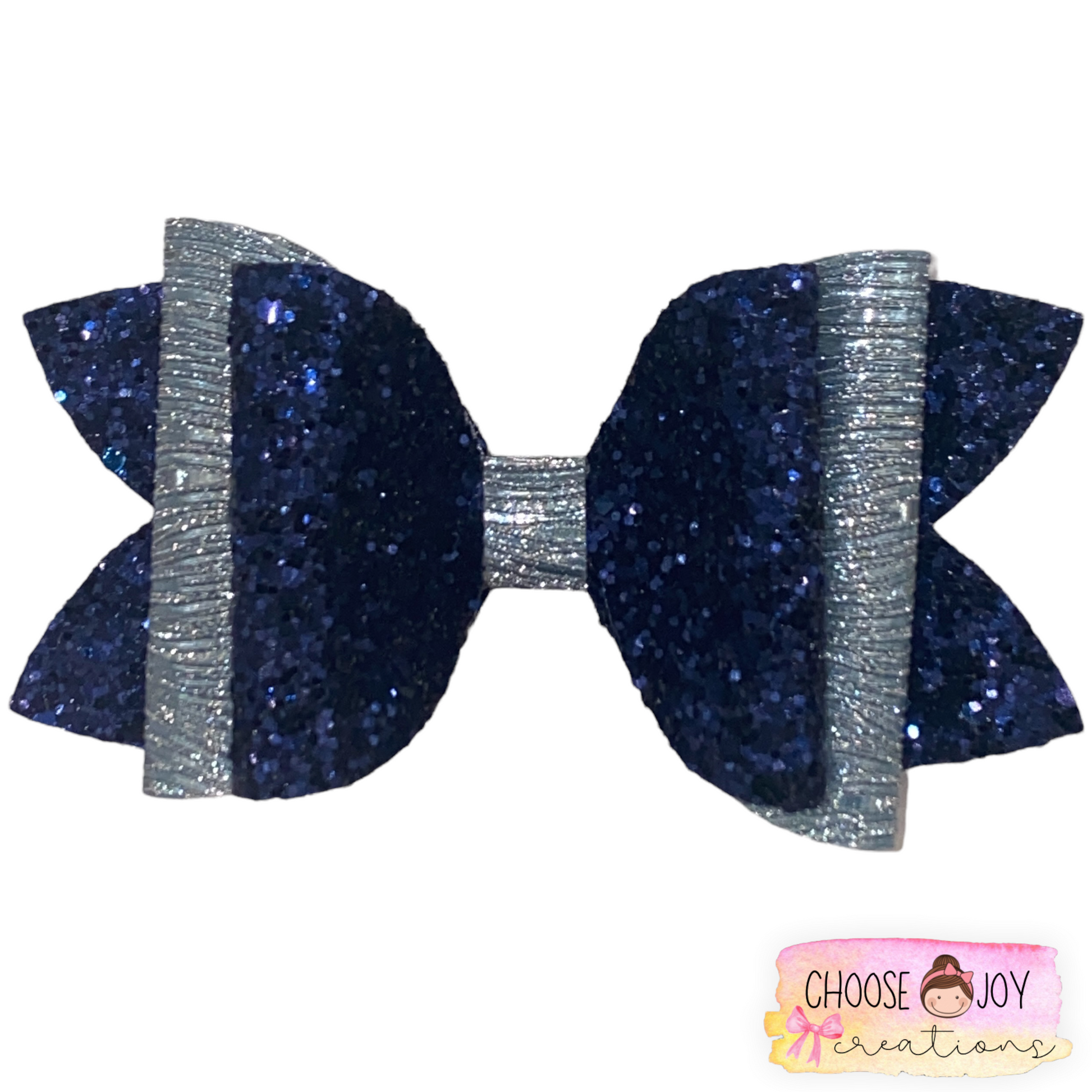 Glitter: School Spirit Classic Bows 3.5"-4.5" (+Options) Choose Joy Creations