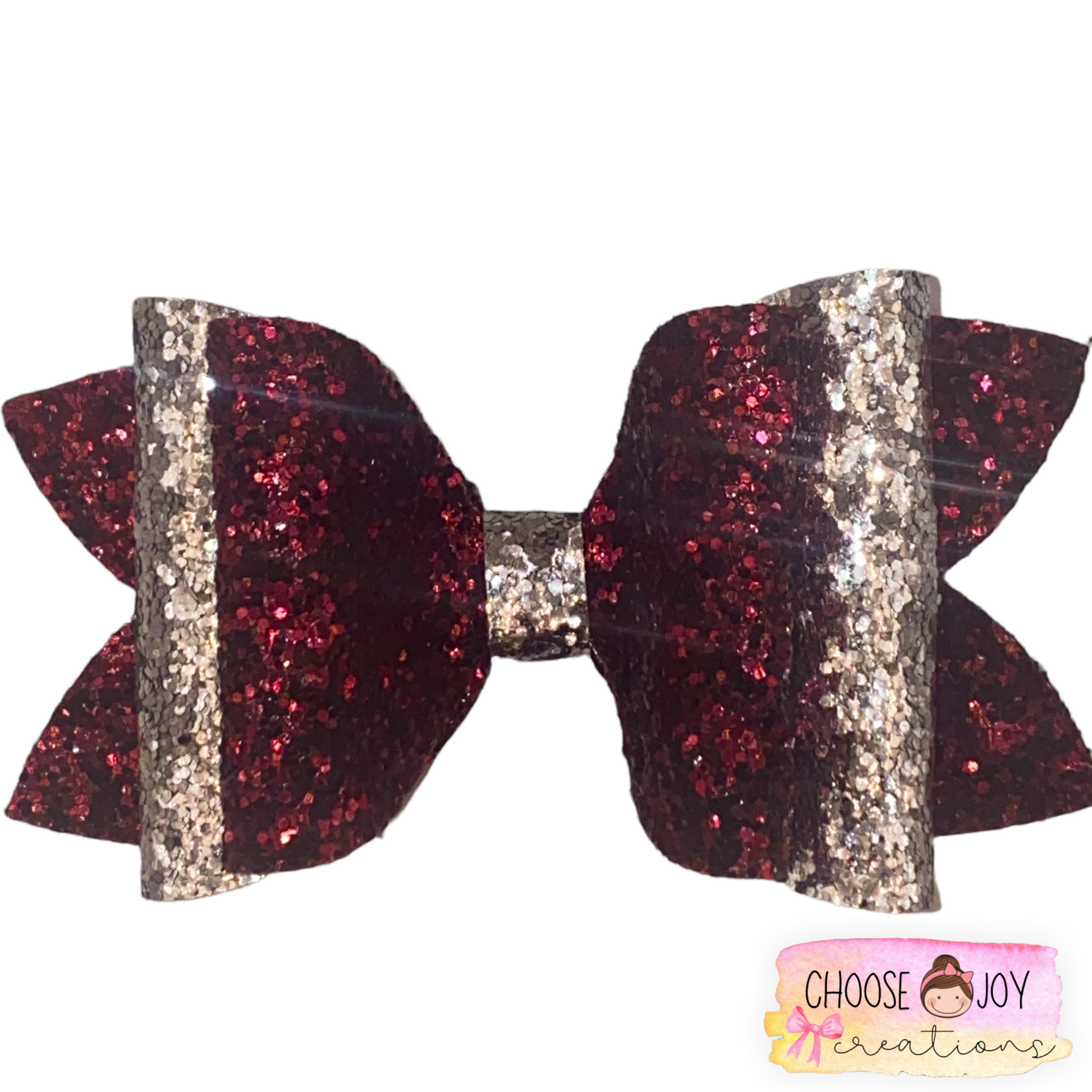 Glitter: School Spirit Classic Bows 3.5"-4.5" (+Options) Choose Joy Creations