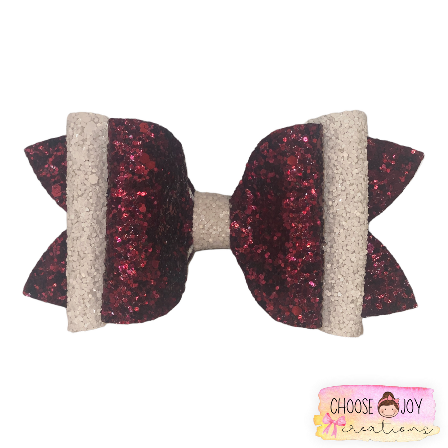 Glitter: School Spirit Classic Bows 3.5"-4.5" (+Options) Choose Joy Creations