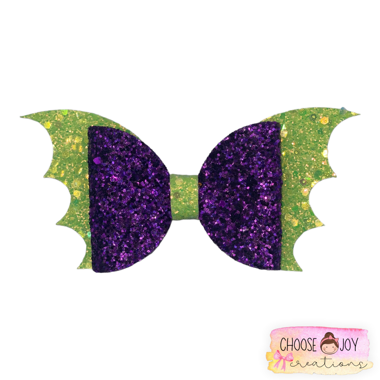 Halloween: Glitter Batwing Bows 3.5"-5" (+Options) Choose Joy Creations