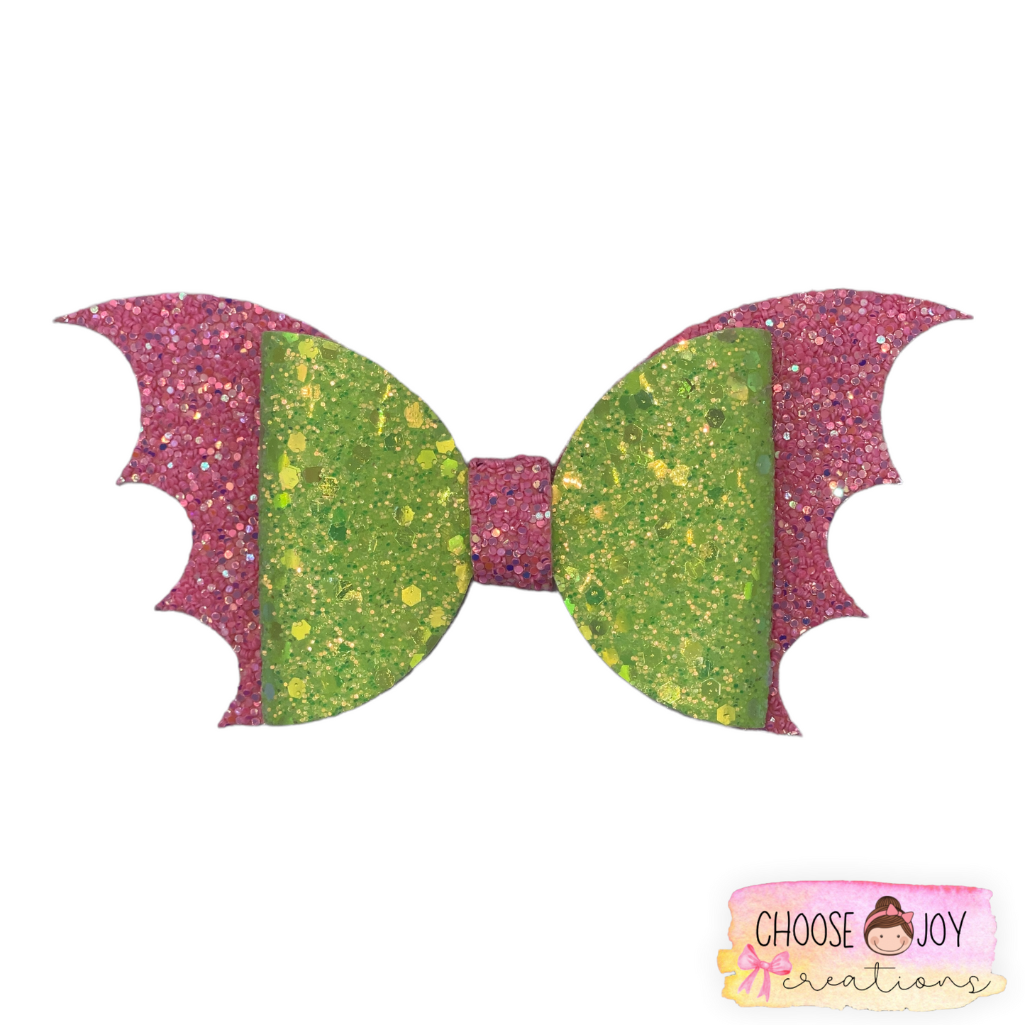 Halloween: Glitter Batwing Bows 3.5"-5" (+Options) Choose Joy Creations