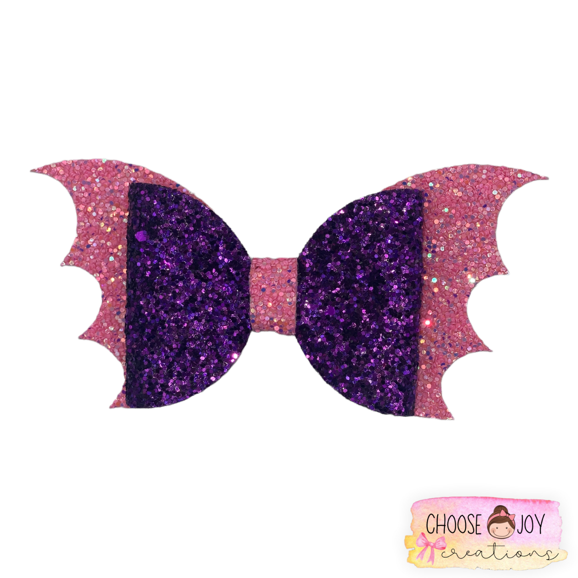 Halloween: Glitter Batwing Bows 3.5"-5" (+Options) Choose Joy Creations