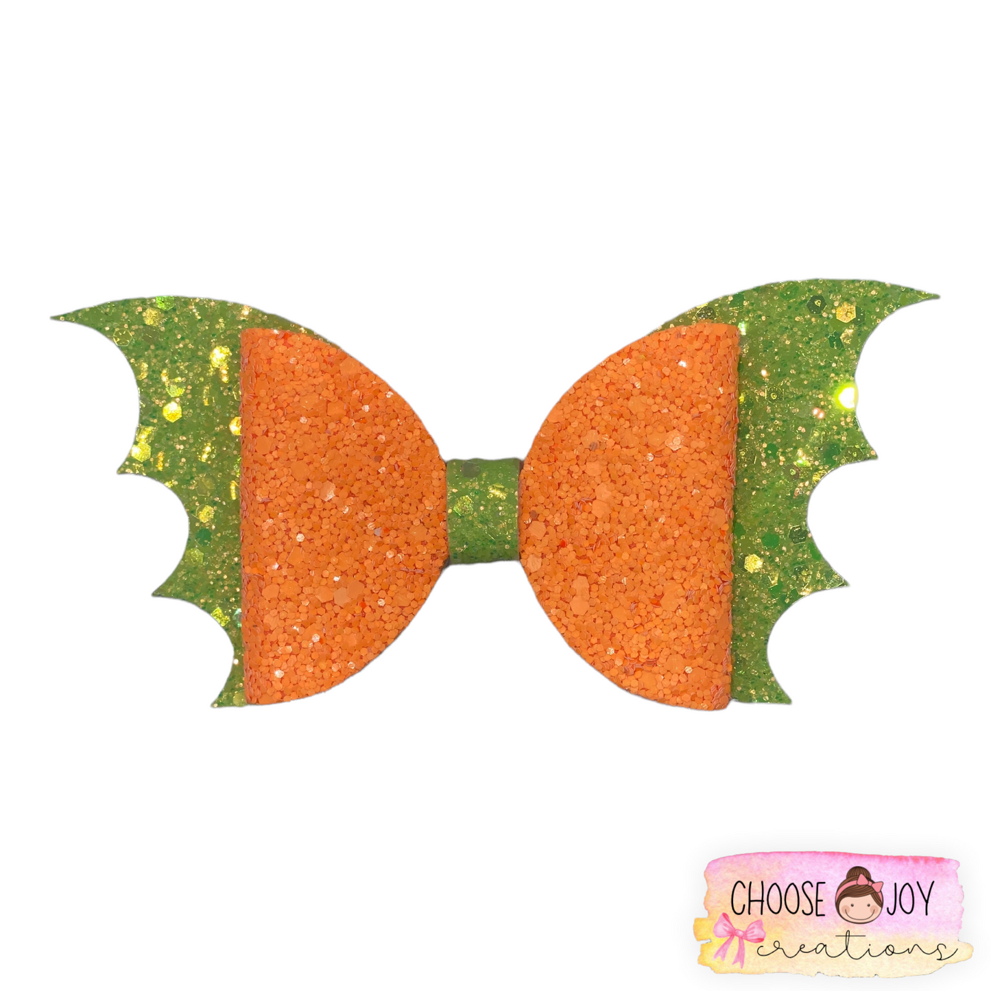 Halloween: Glitter Batwing Bows 3.5"-5" (+Options) Choose Joy Creations