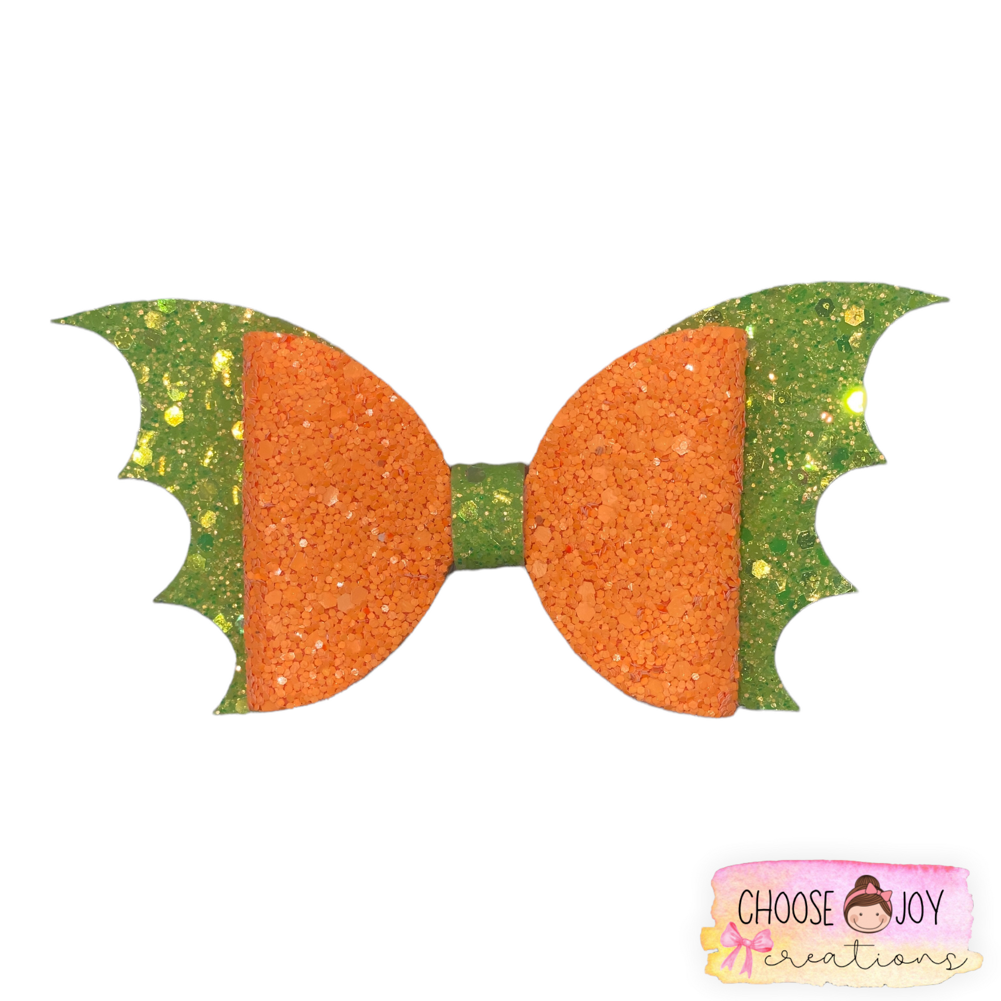 Halloween: Glitter Batwing Bows 3.5"-5" (+Options) Choose Joy Creations