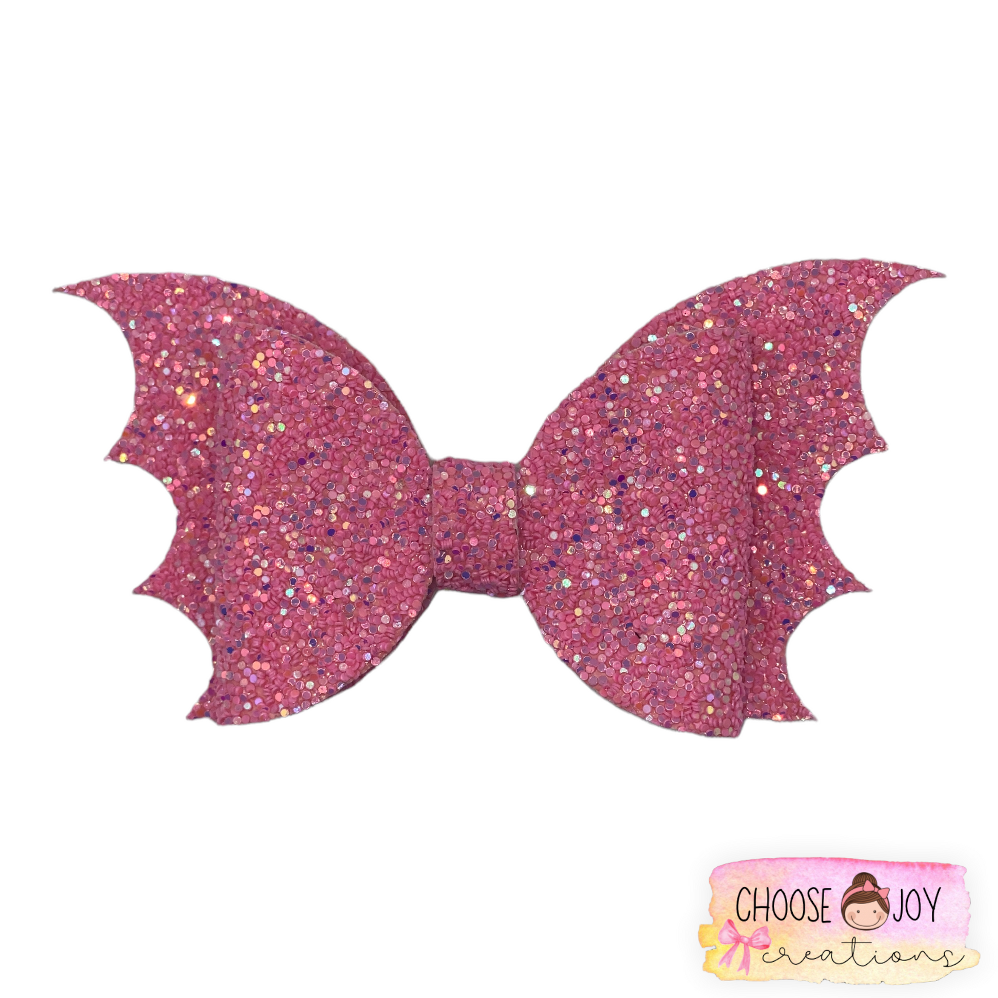 Halloween: Glitter Batwing Bows 3.5"-5" (+Options) Choose Joy Creations