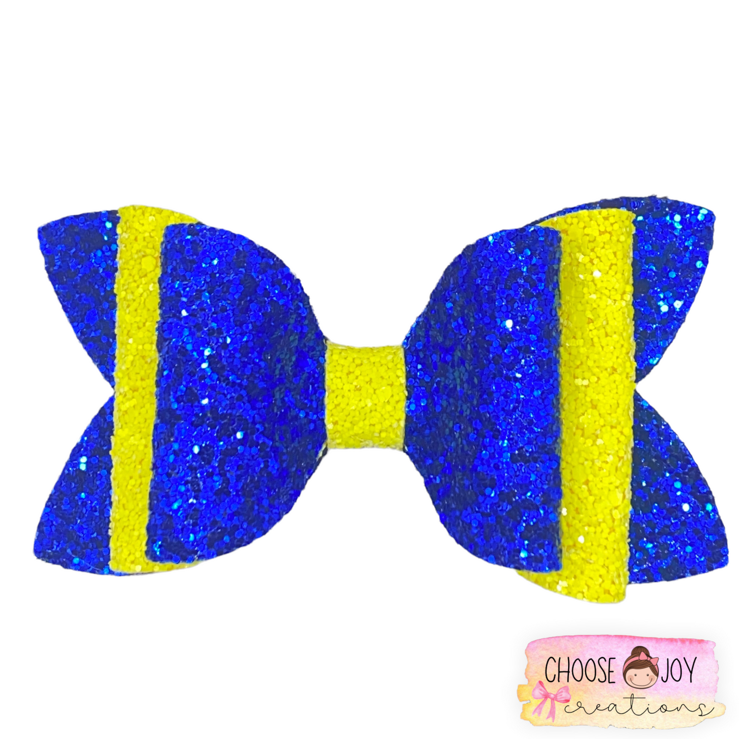 Glitter: School Spirit Classic Bows 3.5"-4.5" (+Options) Choose Joy Creations