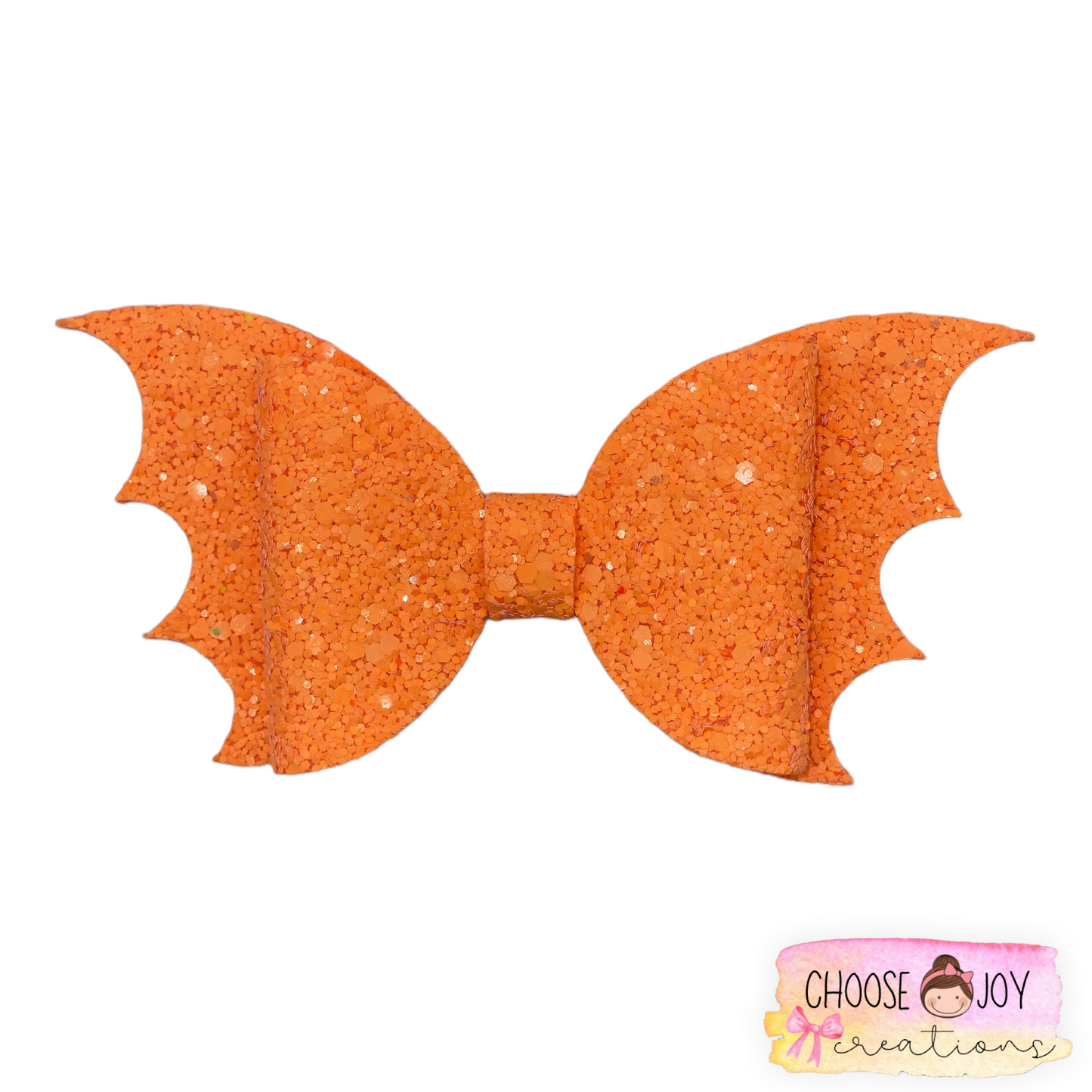 Halloween: Glitter Batwing Bows 3.5"-5" (+Options) Choose Joy Creations