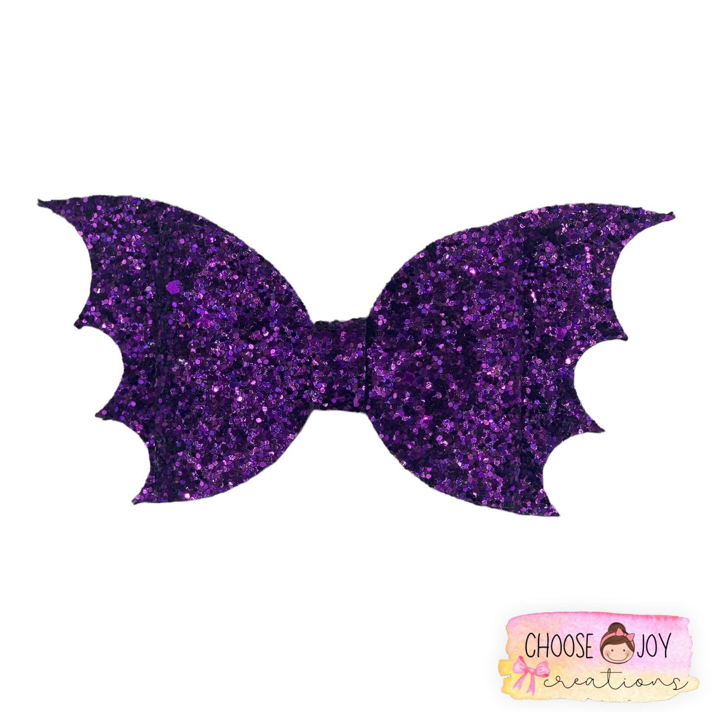 Halloween: Glitter Batwing Bows 3.5"-5" (+Options) Choose Joy Creations