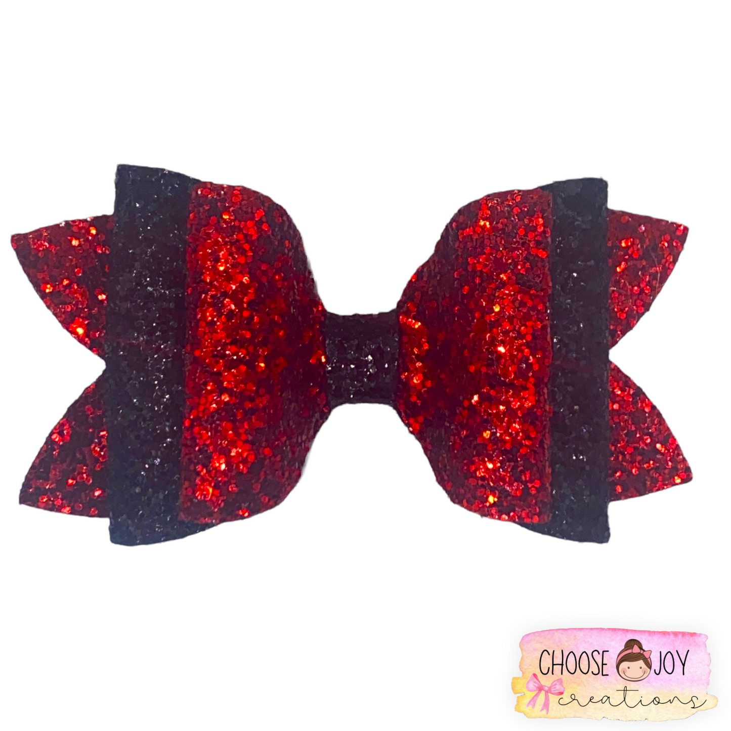 Glitter: School Spirit Classic Bows 3.5"-4.5" (+Options) Choose Joy Creations